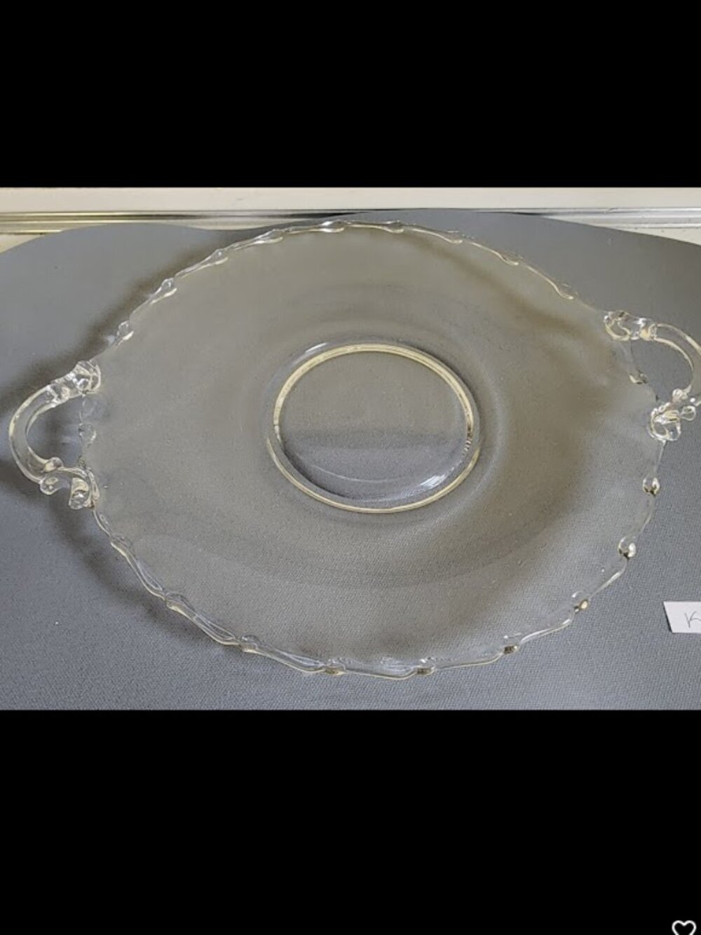 Vintage Fostoria Glass Century Handled Cake Platter